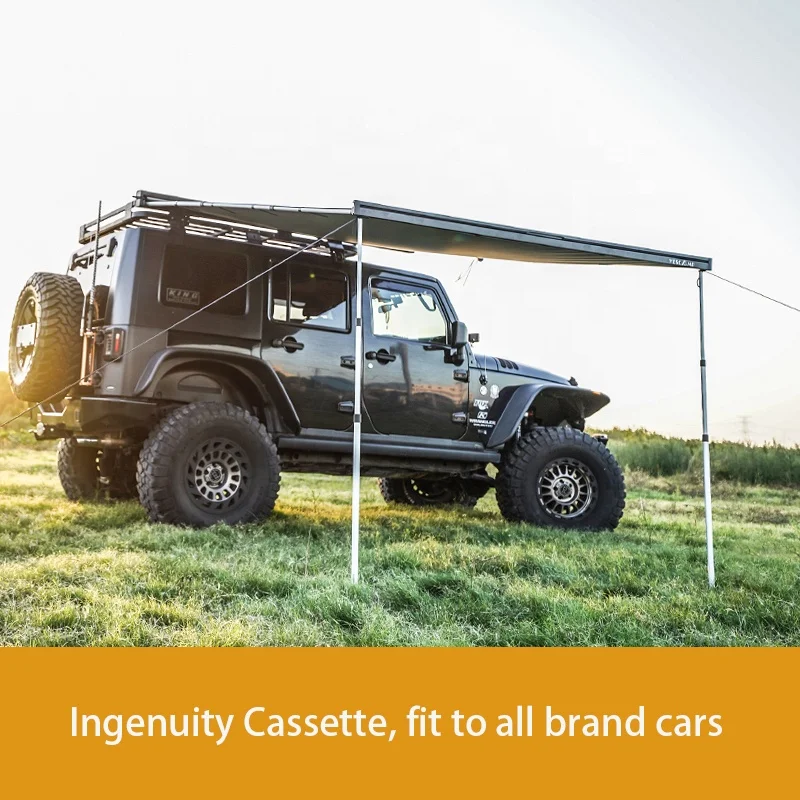 Retractable Outdoor Camping 8x8ft SUV/TRUCKS/4WD/ 4 RUNNERS Roof Rack Awning Car Side AwningATV&UTV