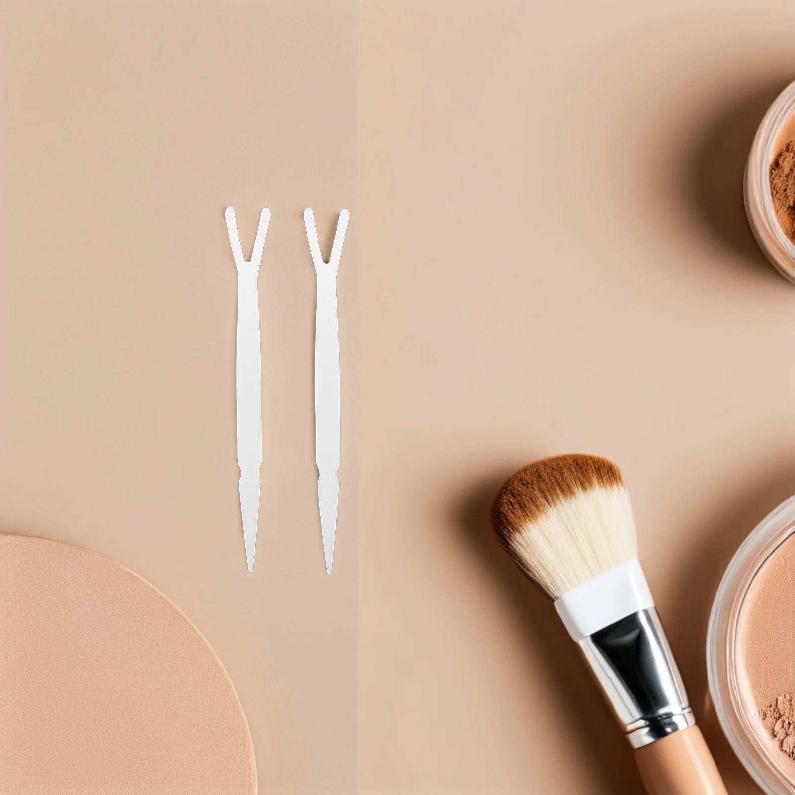 100 pz Forchette Nastro Doppia Palpebra Applicatore Strumento di Plastica Punta A Punta Y-Forcella Design Posizionamento Preciso Fornitura di Trucco Ausiliario