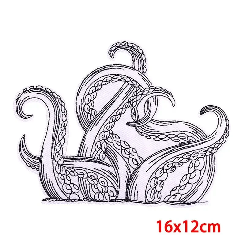 Embroidered Patch Iron On Patches for Clothing Pocket Boots Clothes Stickers Fabric Sewing Thermal Adhesive Applique Fusible