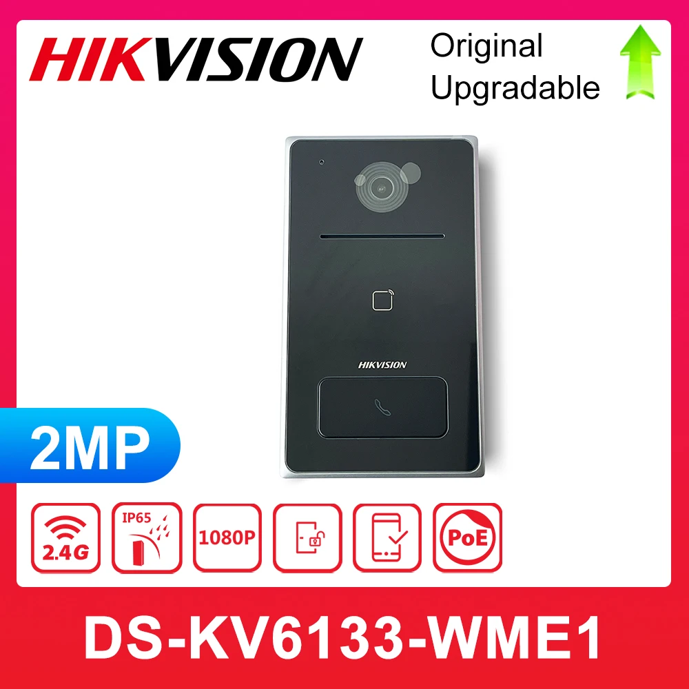 HIKVISION 다국어 DS-KV6133-WME1 IP 초인종, WiFi 초인종, 도어 폰, 비디오 인터콤, 방수, IC 카드 잠금 해제