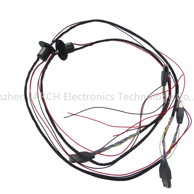 Anillo colector usb 2,0 de señal ethernet de alta corriente con anillo colector usb 3,0 para usb-c 3a