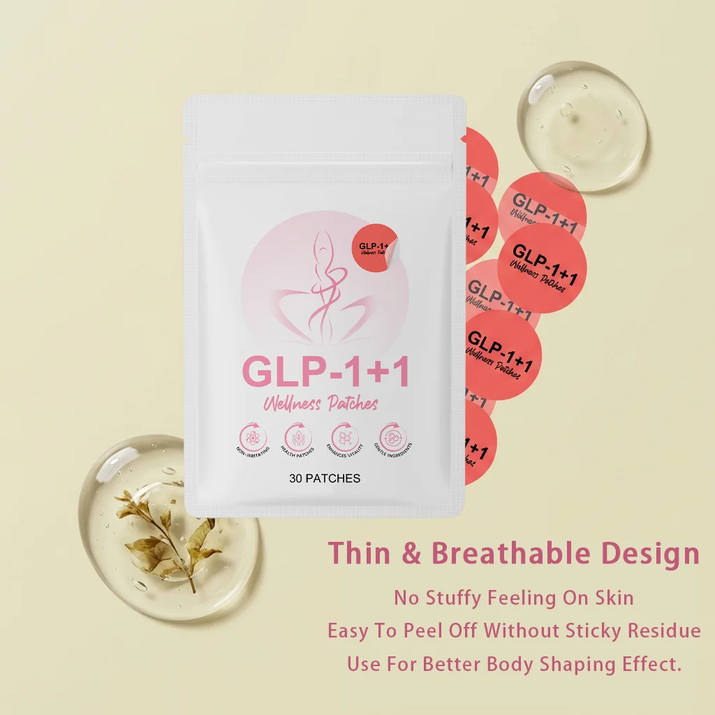 GLP-1 Body Patch Shape Body Contour Regulate Bodily Metabolism Boost Energy Circulation Nourish Tissue Mild Body Wellness Patch