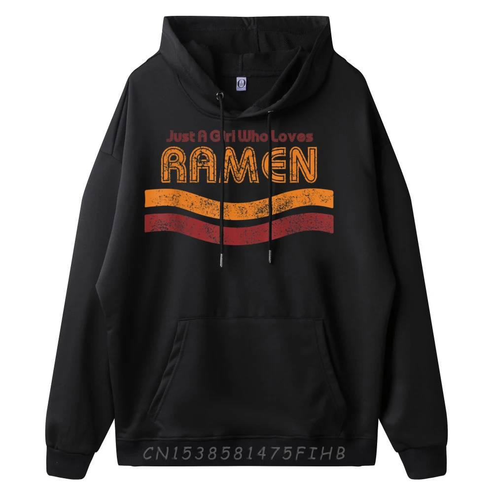 Retro Just A Who Loves Ramen Noodles nueva Sudadera con capucha hombre ropa Nochevieja suéter de Navidad