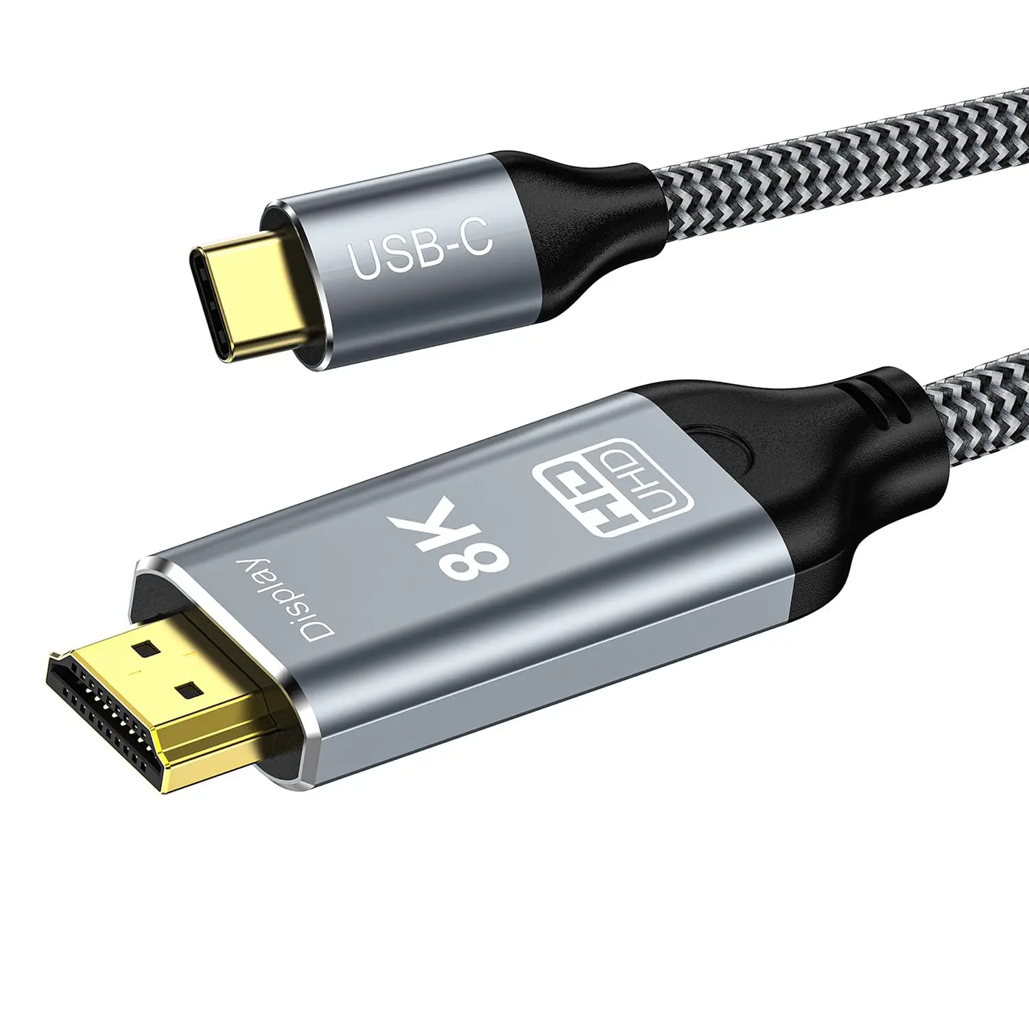 

5PCS Hot-selling 8K USB C To HDMI 2.1 Cable Type-C To HDMI Braided Cable Compatible With Thunderbolt 4/3 For IPhone 15/15 Pro Ma