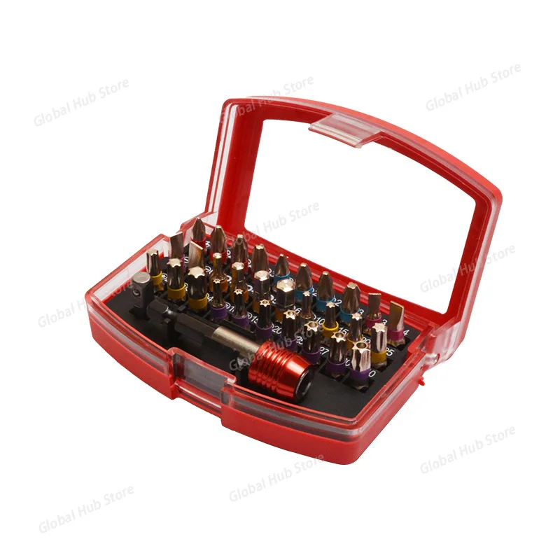 

32pcs Screwdriver Bits Set Quick Release Connector S2 Electric Screwdriver Connect Rod Sleeve Repair Tool