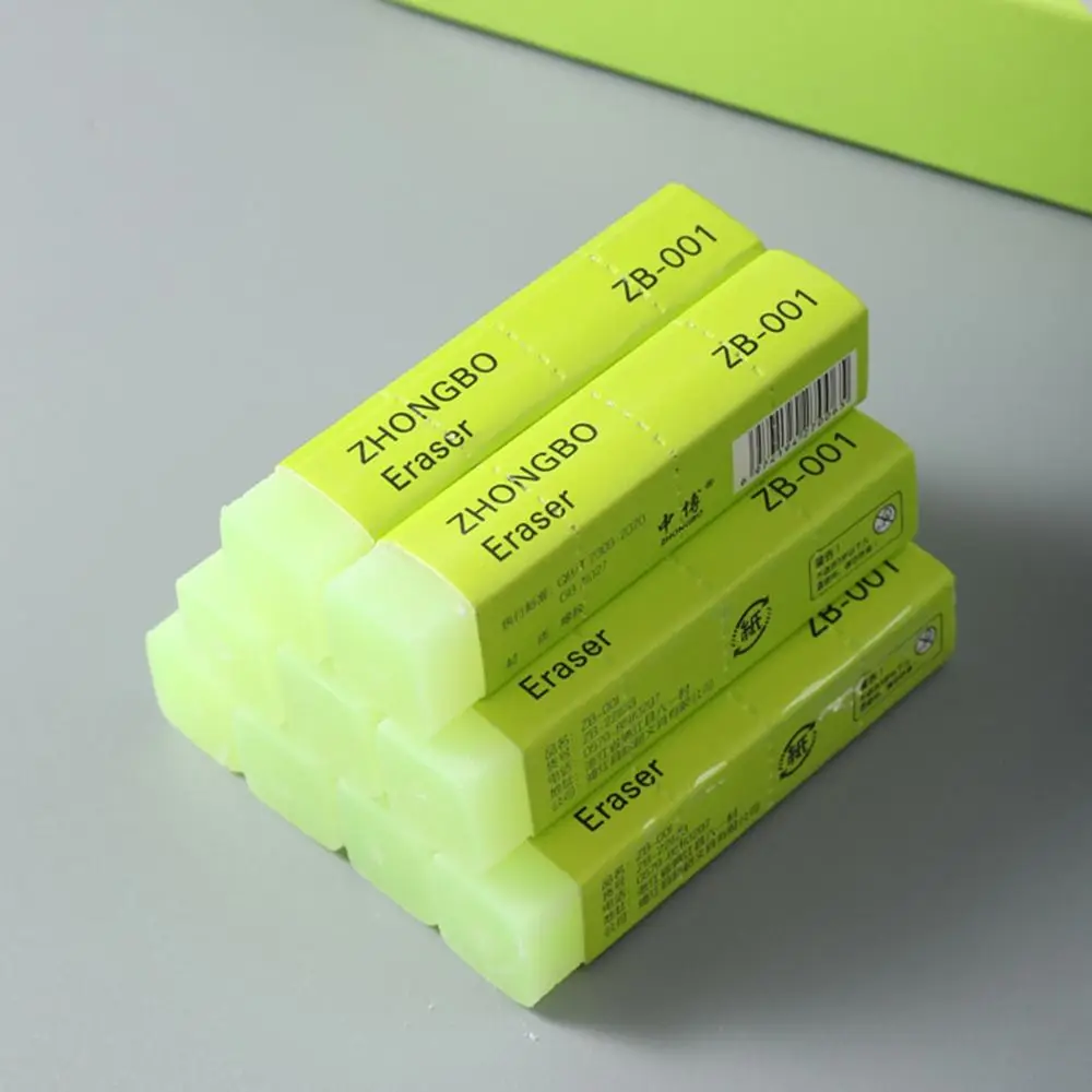 

4pcs Less Rubber Debris Jelly Pencil Erasers Good Flexibility Writing Drawing Pencil Wiping Eraser Green Handwriting