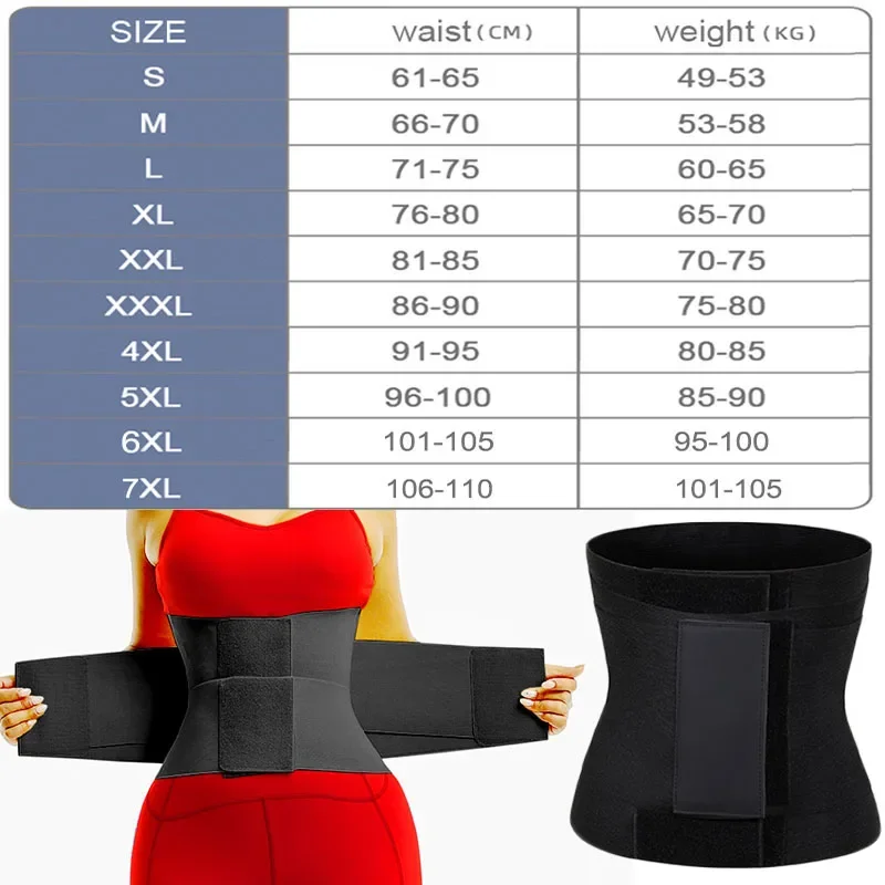 AfruliA Hot Body Modeling Belts Waist Trainer Tummy Trimmer Sheath Workout Weight Loss Strap Corset Waist Cincher Wrap Shapewear