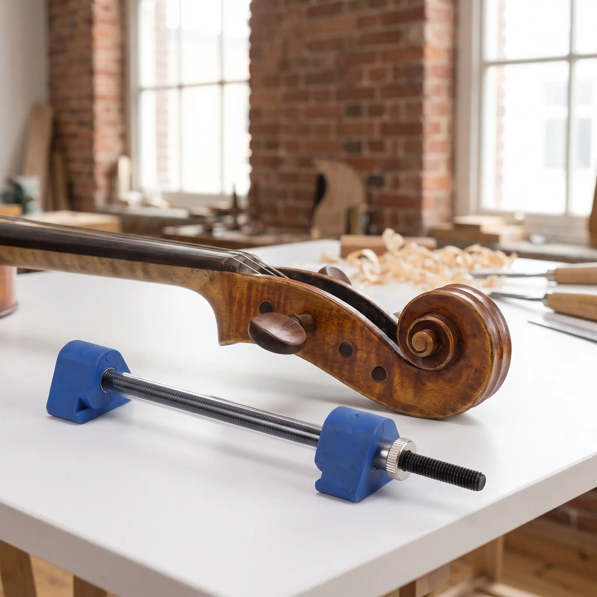 Heavy-Duty Cello Combined Clamp Tool Compatible with Cello Violin Double Bass String Instruments Solid Metal Construction Studio