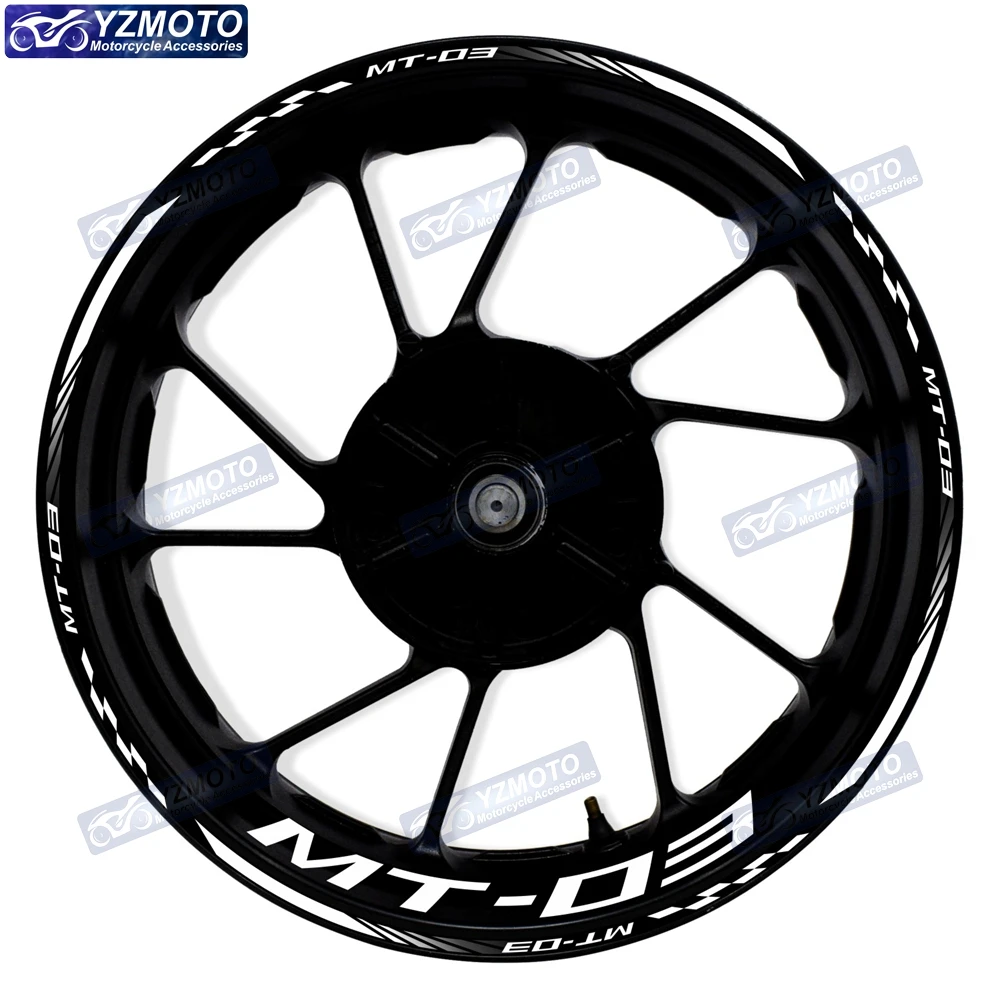 Motorbike Reflective 17 Inch Wheel Stickers Rim Stripe Tape Hub Motorcycle Decal Waterproof Decorate Sticker For MT-03 MT03