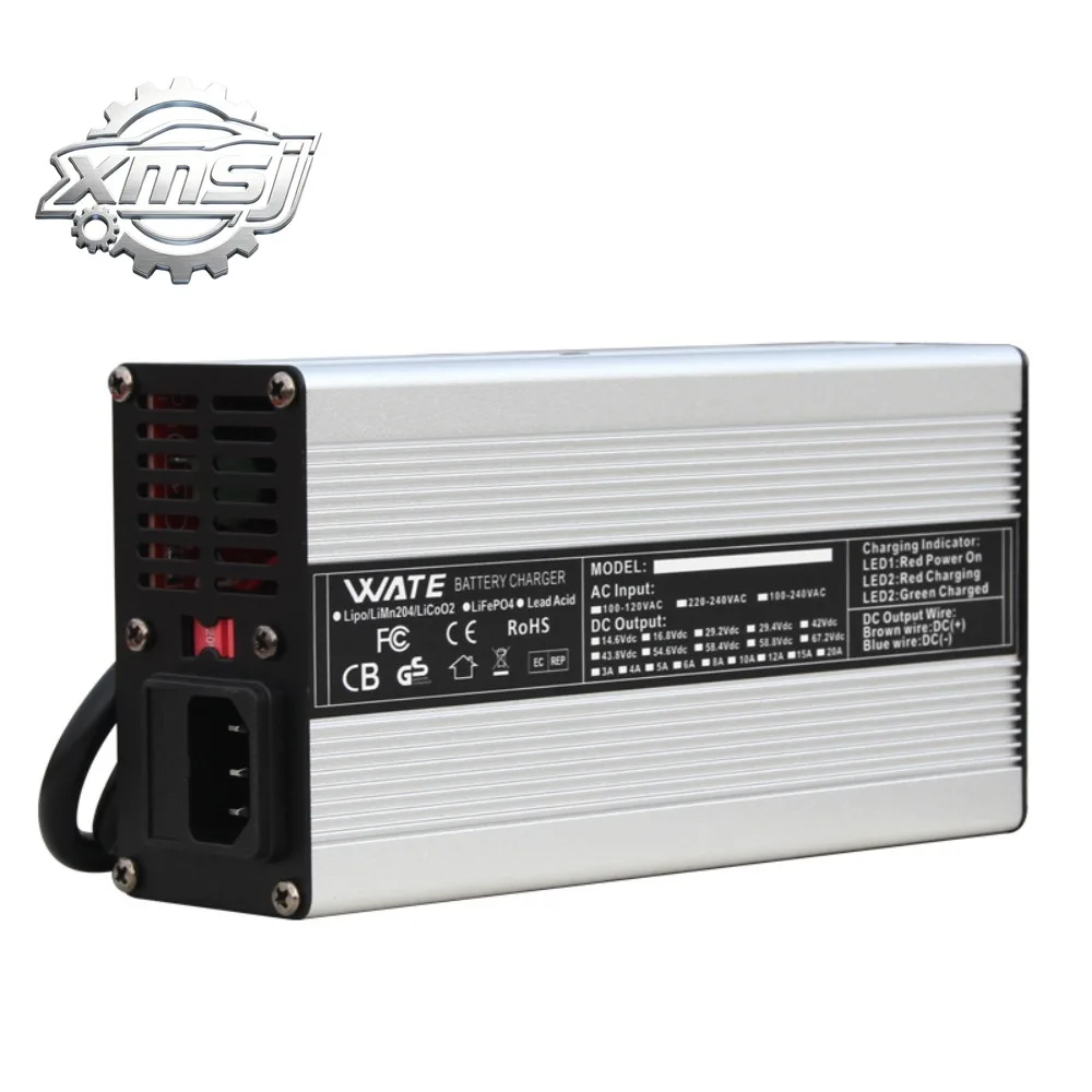 

Cargador de batería LiFePO4 de 29,2 V y 10A para 8S, 24V, 25,6 V, paquete de batería LiFePO4, carga inteligente, parada automáti