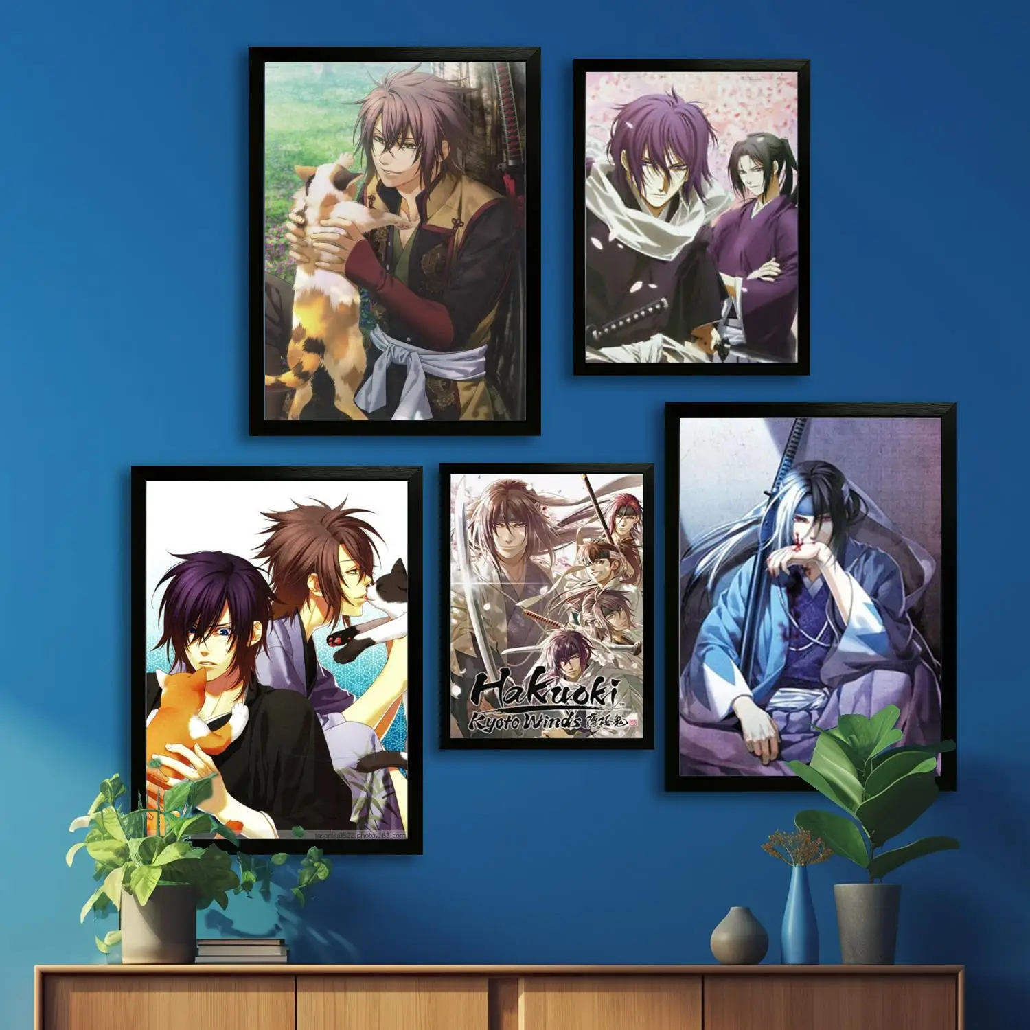 hakuouki manga cartoon Canvas Art Poster and Wall Art, Picture Print, Modern Family Bedroom Decor, Posters,Decorative painting