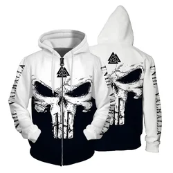 Fashion Skull Print Hooded Sweatshirt Trendy and Versatile Sweatshirts for Men Comfortable and Stylish Male Clothes Man Hoodie