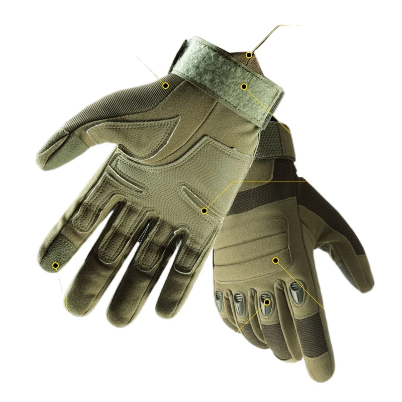 في الهواء الطلق قفازات كاملة الأصابع للرجال ركوب الدراجات في الهواء الطلق قفازات دراجة نارية الرياضة في الهواء الطلق الصيد قفازات تسلق الجبال المألوف