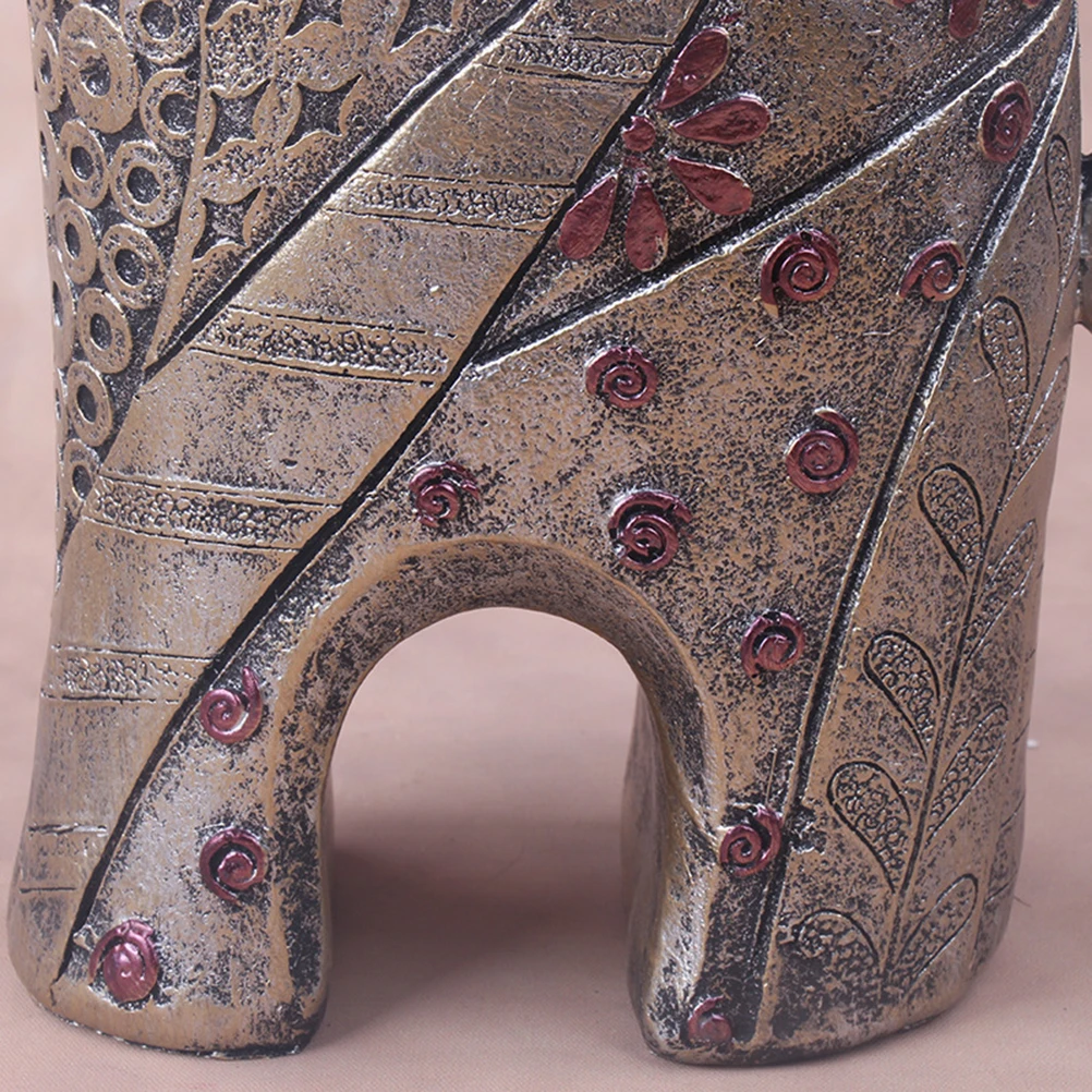 

2Pcs Elephant Resin Ornament Geometric Design Home Office Decoration Desktop Sculpture Silver Colored Elephant Family Gift