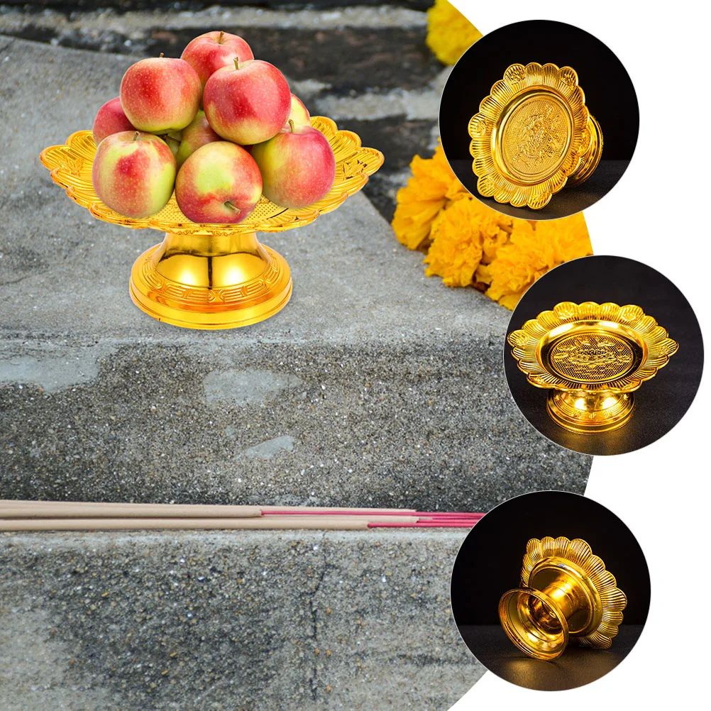 تقديم لوحة العبادة صينية معبد حامل الفاكهة نمط رائع وجبة خفيفة الحلوى تخدم صينية تقديم لوحة #1