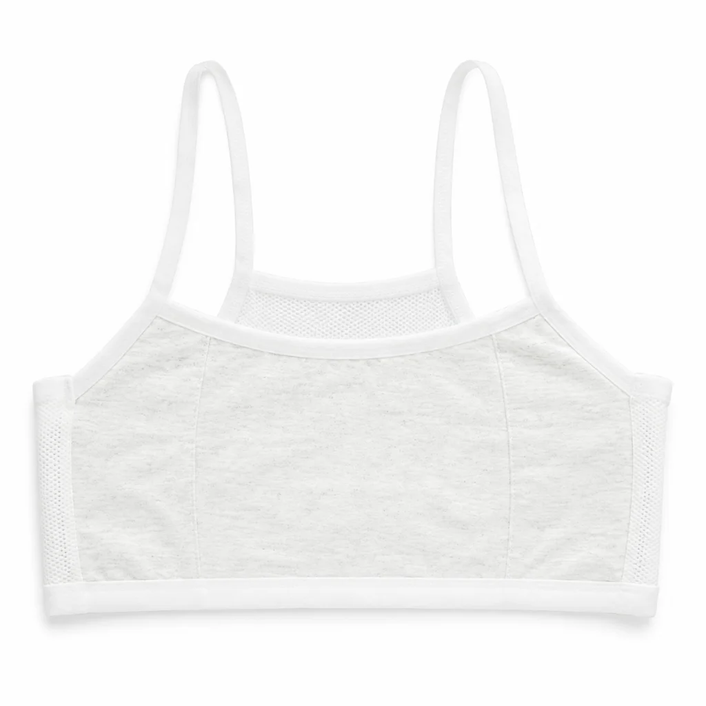 3pc Cotton Girl Sport Brassiere Child Underwear Adolescent Training Bra Breathable Teen Top Student With Thin Padded Cotton Bra view 3