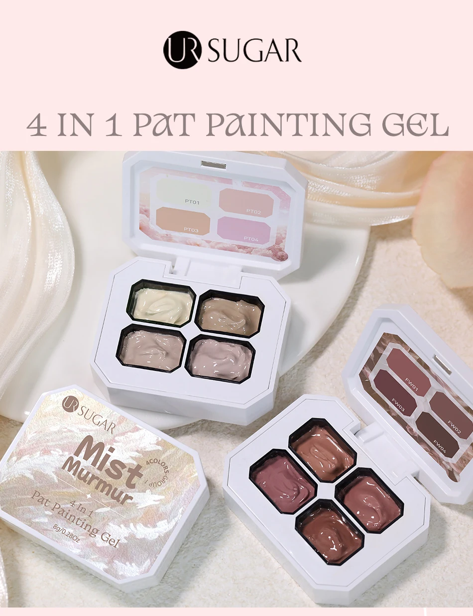 UR SUGAR 4 IN1 Pat Malerei Gel Nagel 4 Farben Farbverlauf Malerei Gel Nail art Semi Permanent Soak Off UV Nägel Verwendet Für Gel DIY – Detail 2