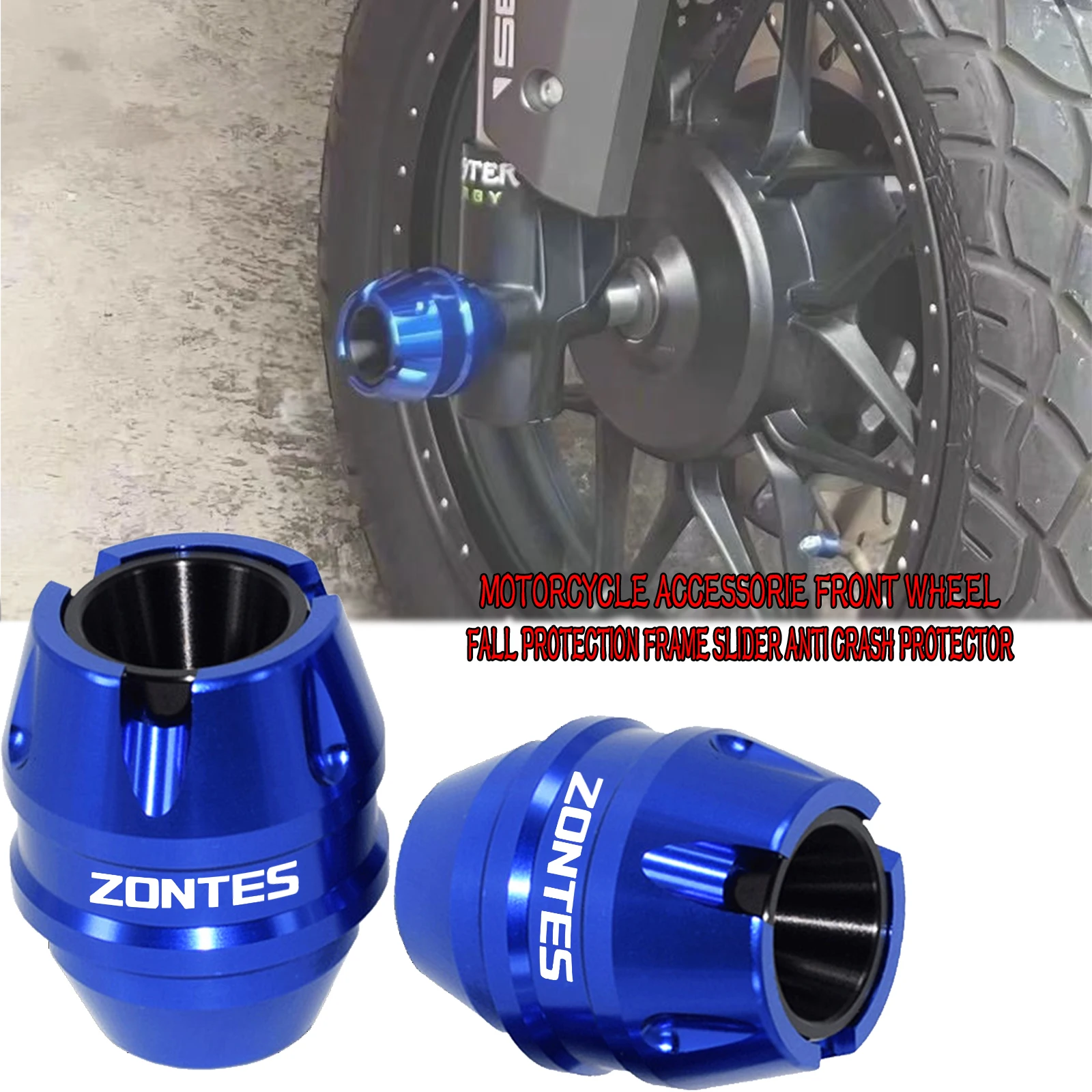 

Motorcycle Accessorie Front Wheel Fall Protection Frame Slider Anti Crash Protector For ZONTES 368G 368 350 D/M/E/K/G/R/T/S/V
