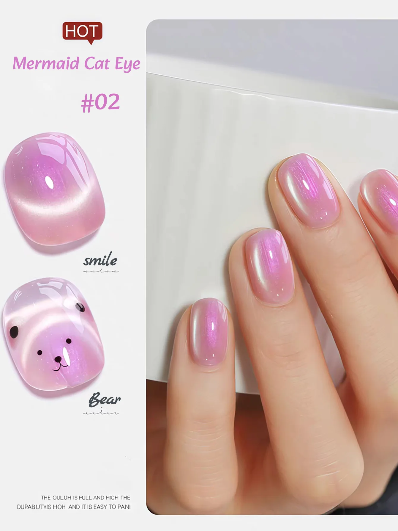 1-6 pièces ZH été charmante sirène perles de verre oeil de chat Gel vernis à ongles nouveau rose violet Premium scintillant Mini ampoule Nail Art