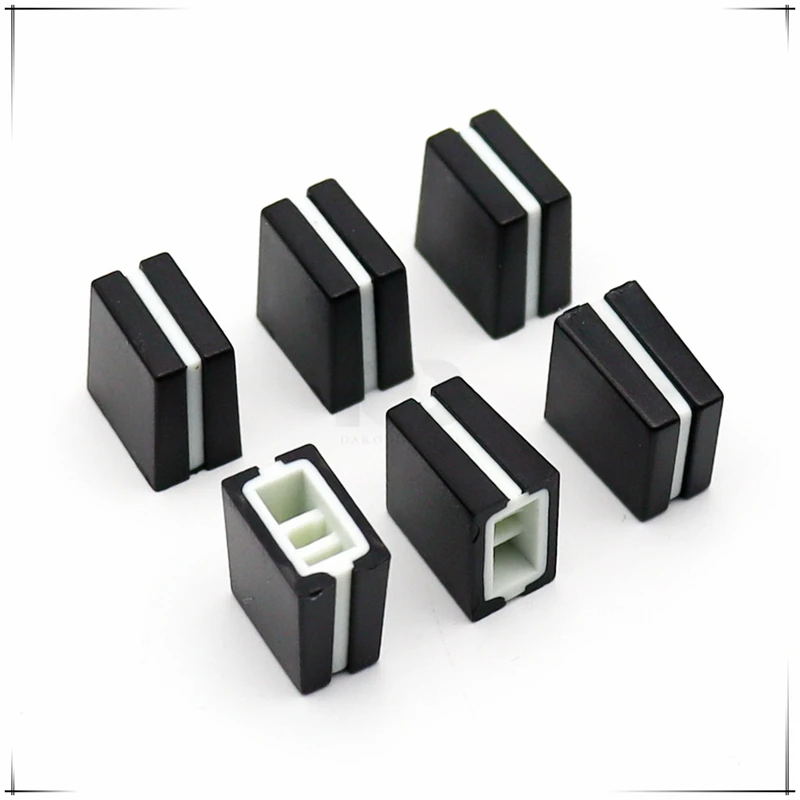 10PCS 12.5X8X13MM mixer fader cap Straight slide Potentiometer push-rod switch cap Inner hole length 4MM wide 1.2MM