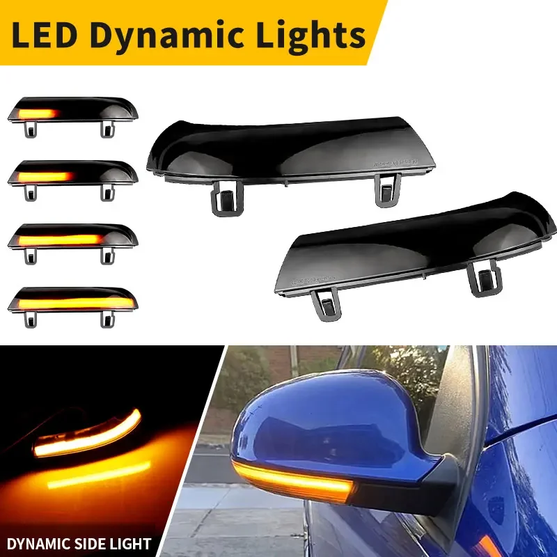 

2Pcs For Golf 5 GTI Jetta MK5 Variant EOS Golf 5/6 Plus Passat B5.5 B6 Dynamic Flowing Side Mirror LED Turn Signal Light