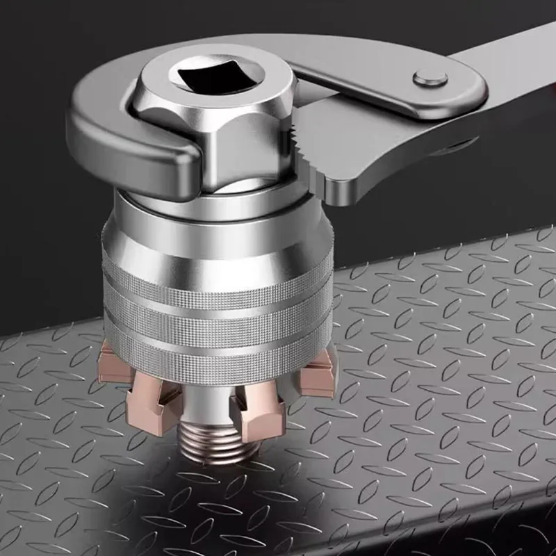 Multifunctional socket wrench 10-19mm adjustable, ratchet drill ring universal magic socket
