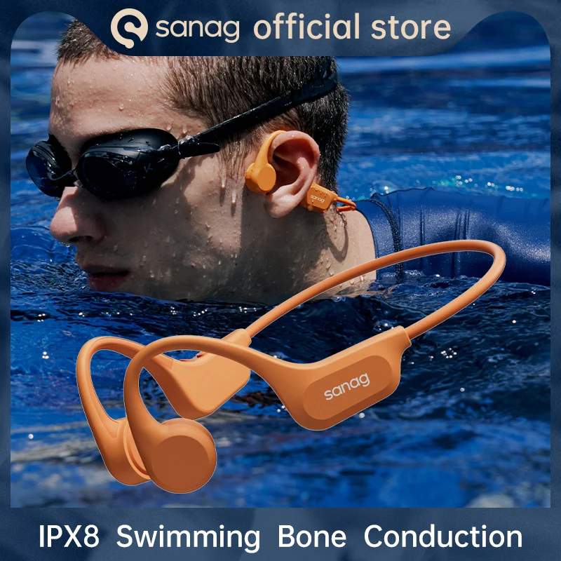 

Sanag B60 pro Bone Conduction Earphone IPX8 Wireless Open headset Bluetooth 5.3 Swimming Bluetooth headphones 64GB MP3 Earbuds