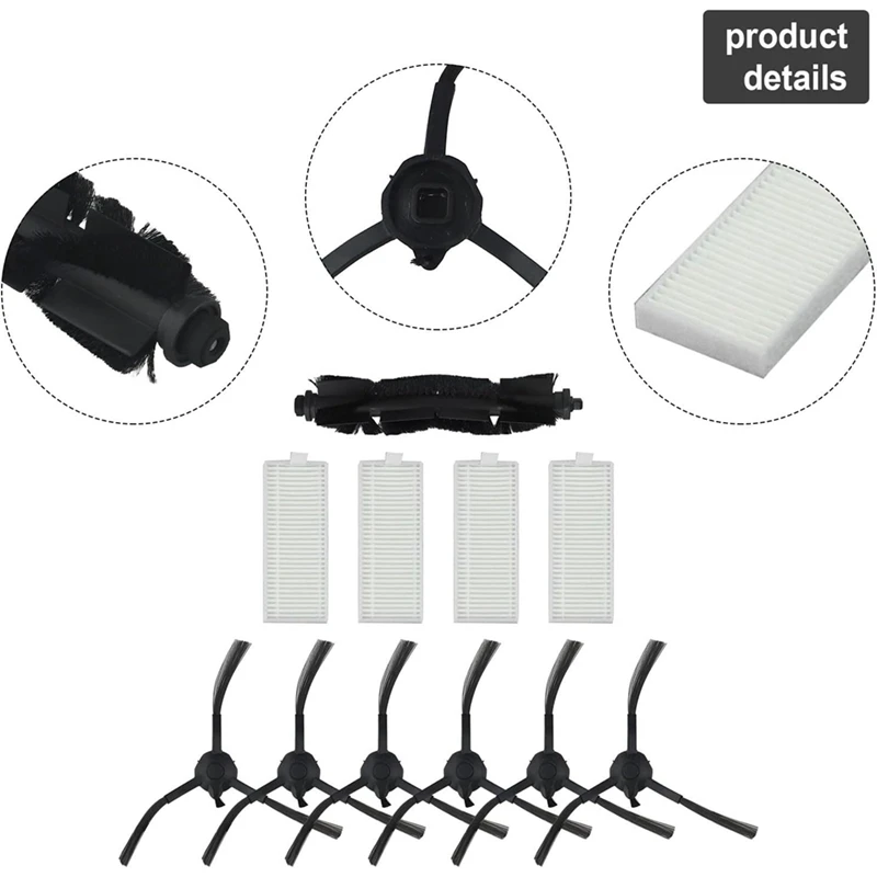 MAKE-Filtro spazzola laterale a rullo principale per parti di ricambio per aspirapolvere robot Botslab S8 Plus