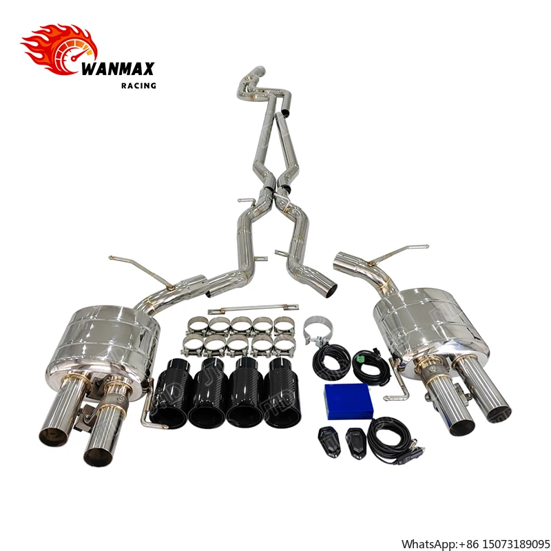 

304 Stainless Steel Catback Muffler Exhaust System for 2010-2016 5-Series 535i F10 F11 3.0 Exhaust Equal Length