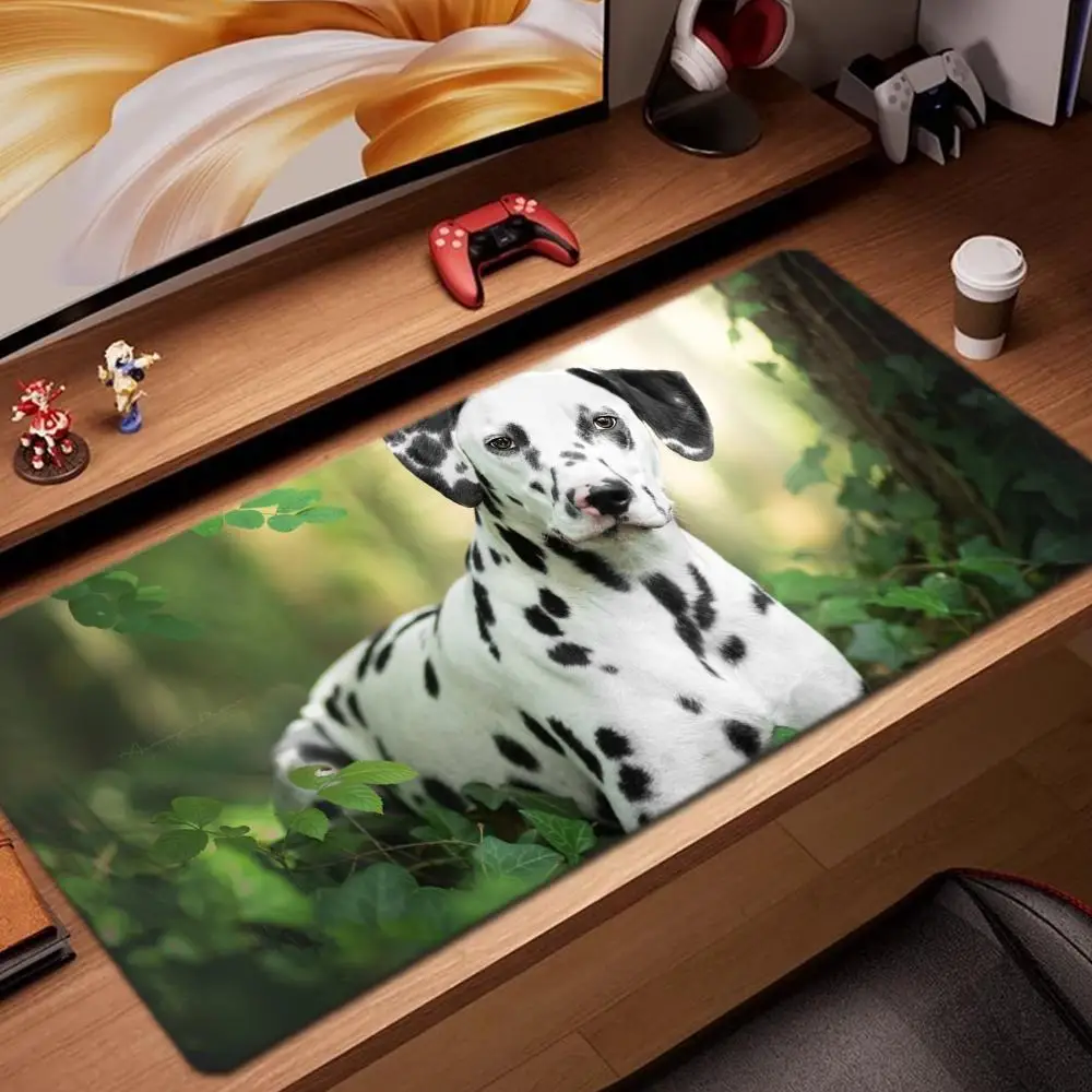 

dalmatian dog wallpaper Mouse Pad Game Accessories keyboard pad XXL large locking edge 900X400 mm table mat Gaming mousepad