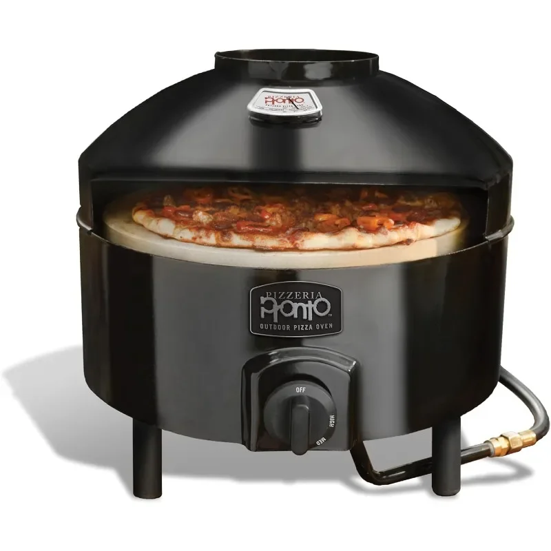 Pizzacraft Pizzeria Pronto Outdoor Pizza Oven, Lightweight, Portable & Safe On Any Surface, Black