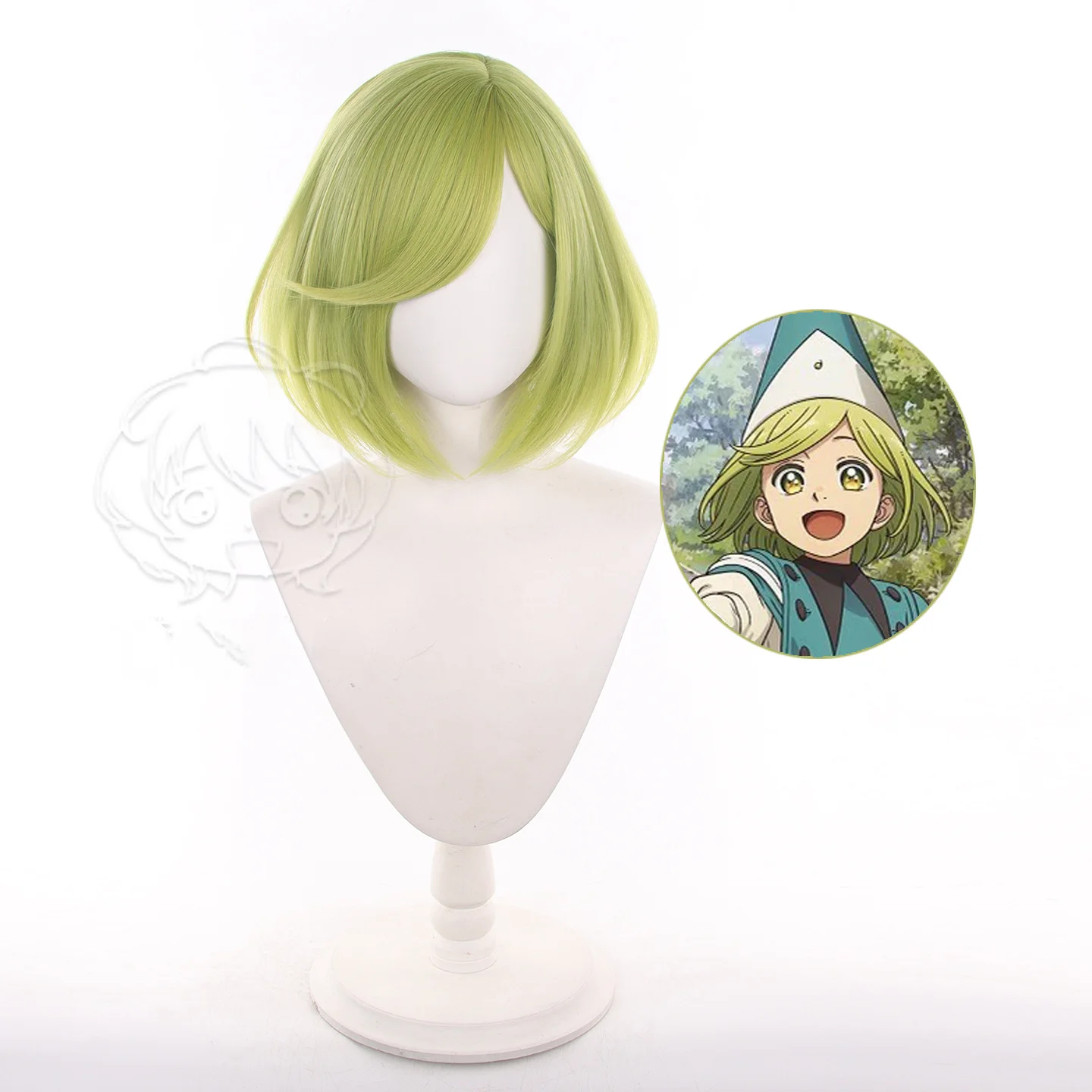 

Witch Hat Atelier Coco Cosplay Wig Green Short Bob Synthetic Hair Heat Resistant Anime Halloween Party Props Cosplay Accessories