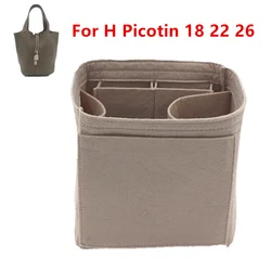 Fits For H Picotin 18 Insert Bags Organizer Makeup bucket luxury Handbag  Portable Cosmetic base shaper for women handbag