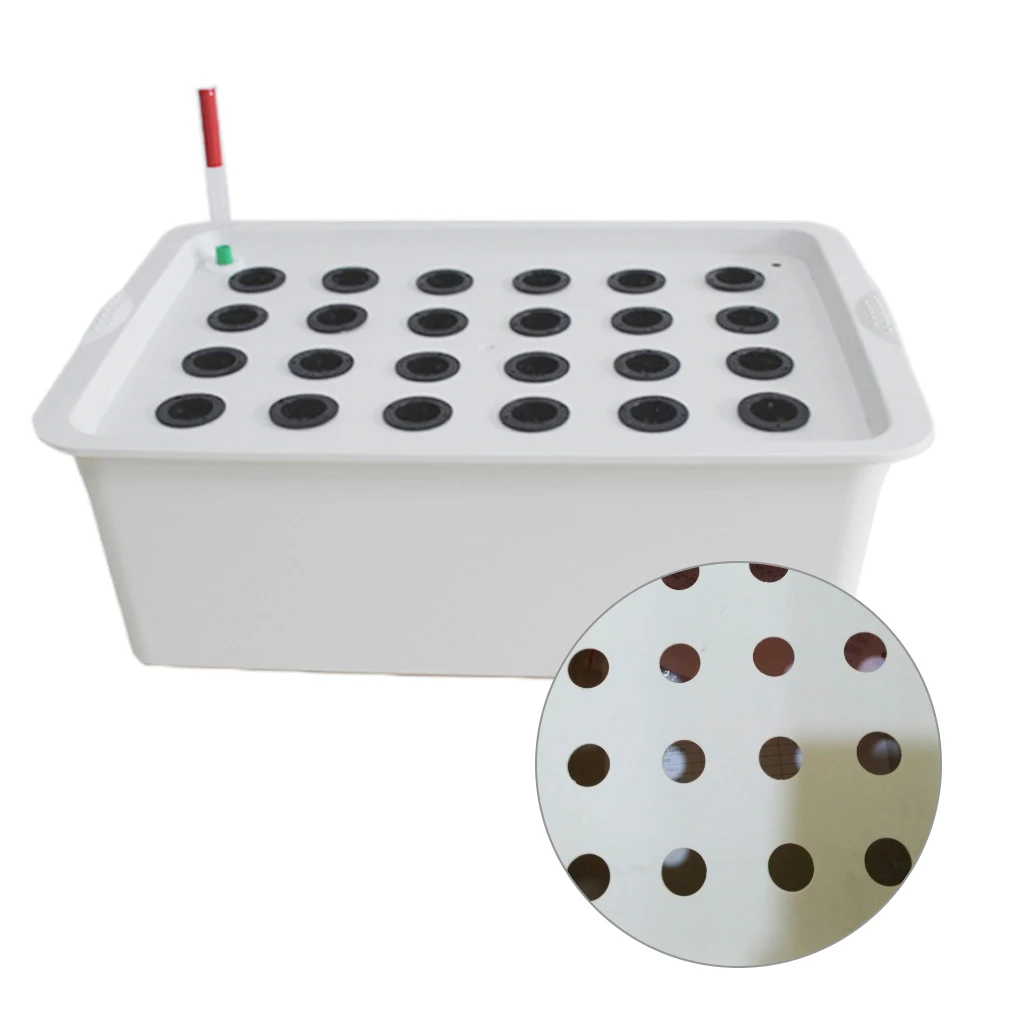 Indoor Hydroponics Growing System Kit 24 Holes Plant Site Set Seedling Vegetables Plant Cultivation Grow Box