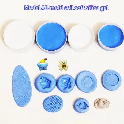 50/100g 모델 AB 금형 점토 부드러운 실리콘 무료 성형 실버 클레이 수제 DIY 크리 에이 티브 공예 펜던트 반지 자체 제작 금형