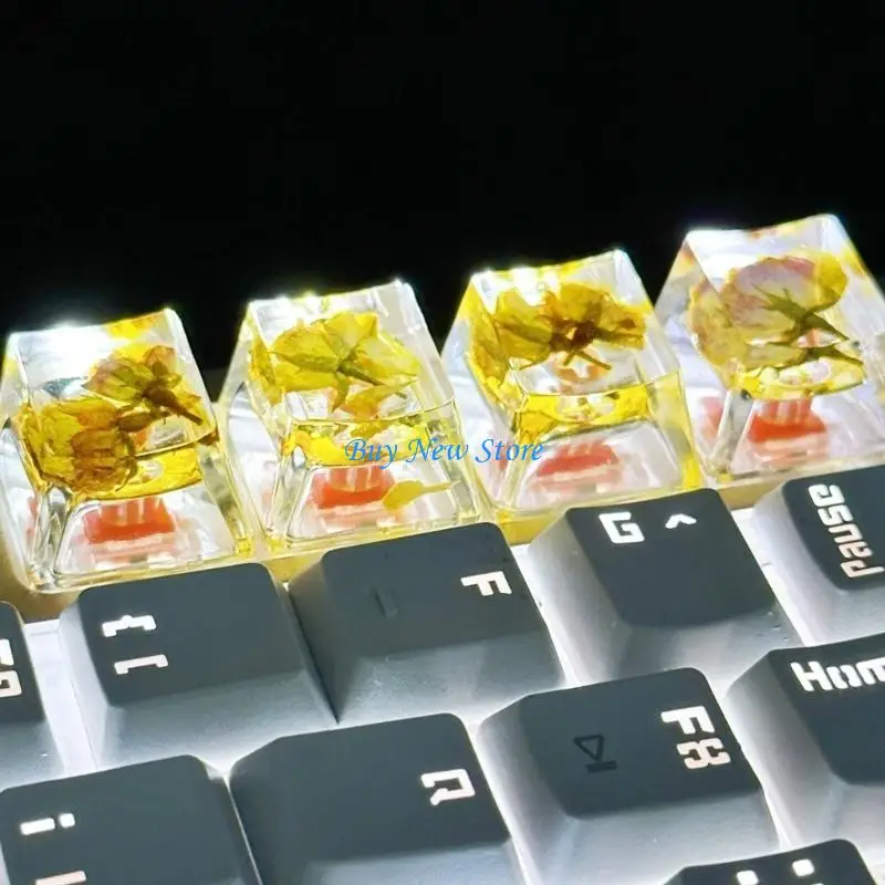 20CE تخصيص الراتنج Keycap OEM الملف الشخصي شخصية استبدال Keycap شفافة #5