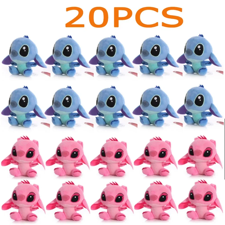 

1-20Pcs/Lot Cute Cartoon Lilo & Stitch Plush Toy 10CM Kawaii Plush Keychain Kids Best Chirstmas Gift Toys