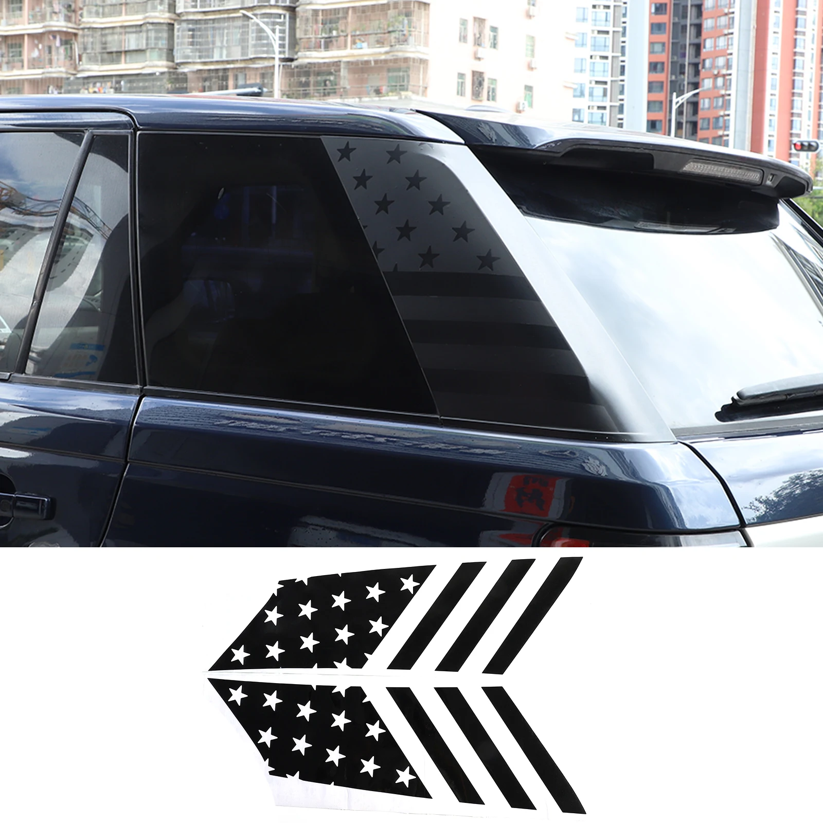 

For Land Rover Range Rover Sport 2010-2013 L320 Car Rear Window Pillar Posts Decorative Cover Trim Auto Sticker Accessories