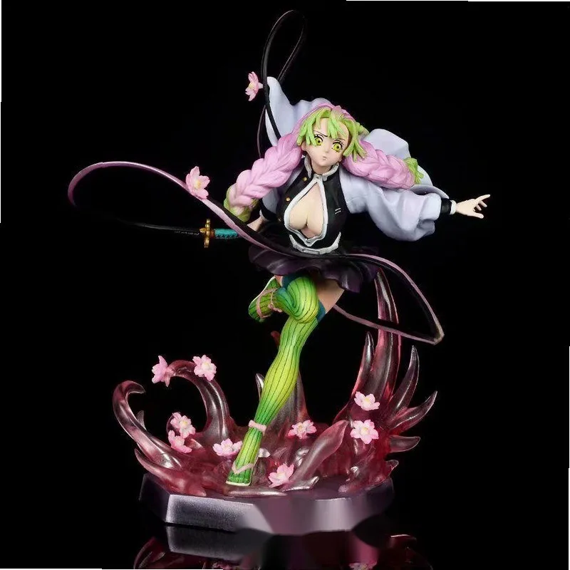Figura de escena de Mitsuri Kanroji, una de las nueve Hashira del amor, de la serie Demon Slayer, modelo coleccionable de anime.