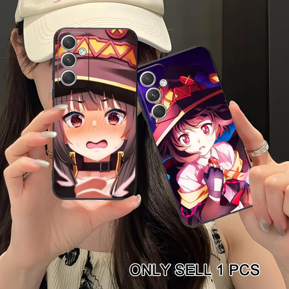 Konosuba Megumin Phone Case for Samsung Galaxy S26 S25 S24 S23 S22 S21 S20 Note20 Plus FE Ultra Soft TPU Shockproof Cover