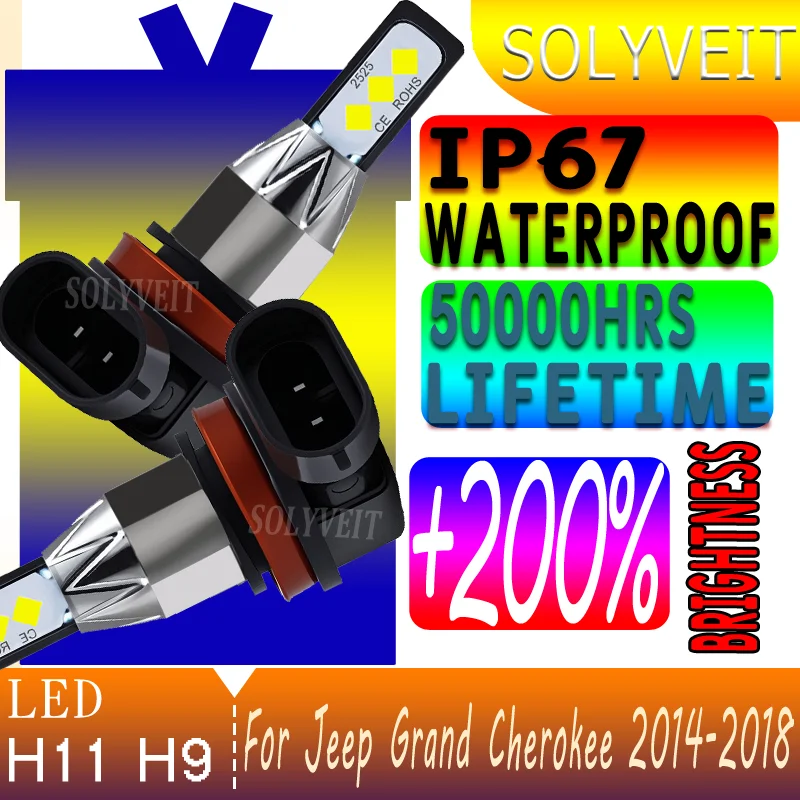 

Instant Ignition No Dark Delay Shock-Proof Stable Lighting H11 Low Beam Bulbs For Jeep Grand Cherokee 2014 2015 2016 2017 2018