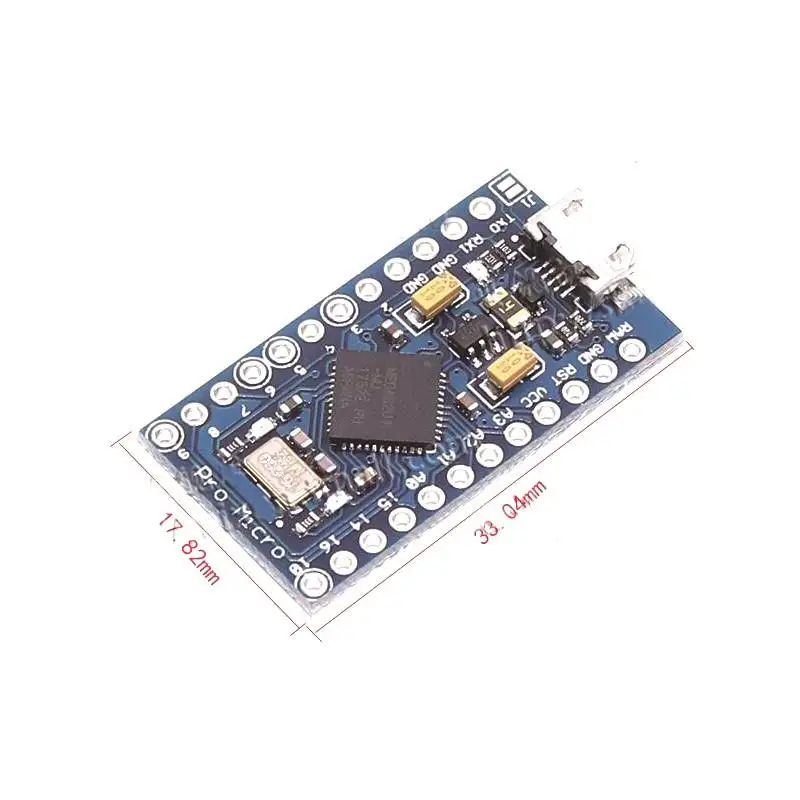 Pro Micro ATmega32U4 5V 16MHz Replace ATmega328 For Arduino  Pro Mini With 2 Row Pin Header For Leonardo Mini Usb Interface