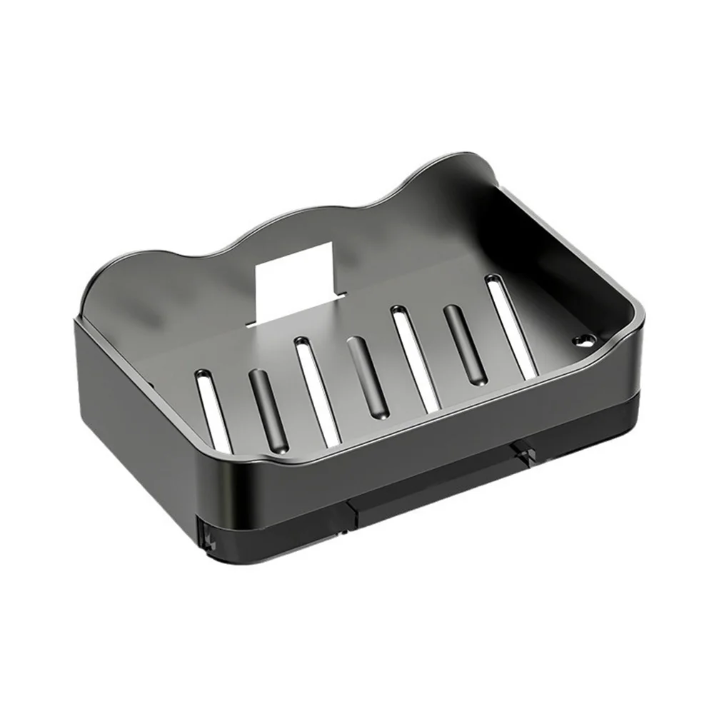 حامل صابون الحمام غير المثقوب، حامل صابون منظم الحمام الرمادي البسيط/صندوق الصابون