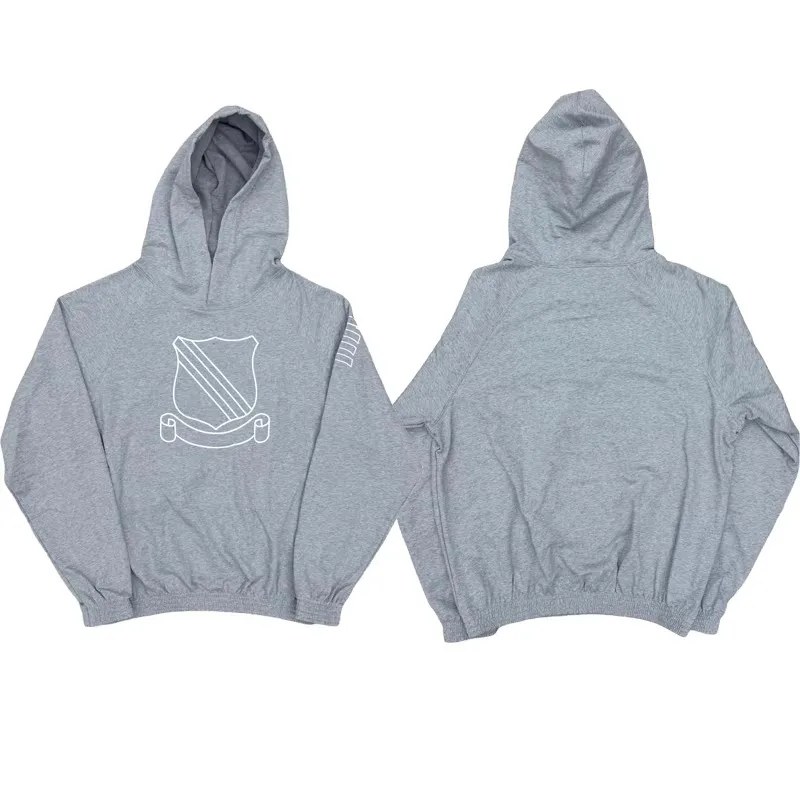 

Brand New No Tag Luxury EMBLEM Number 9 N9 Grey Pullover Hoodies Hoody hooded Sweatshirts velvet Cotton Thick Fleece Asian E215