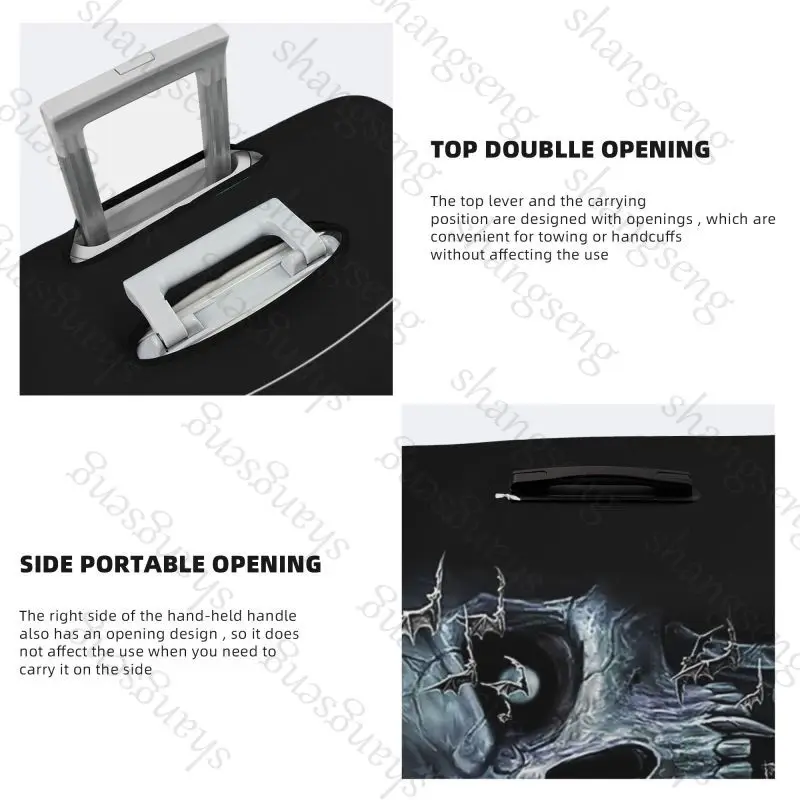 Evil Hands Skull Travel suitcase protective case, suitcase cover, elastic protection, washable Luggage cover, 18-32 in
