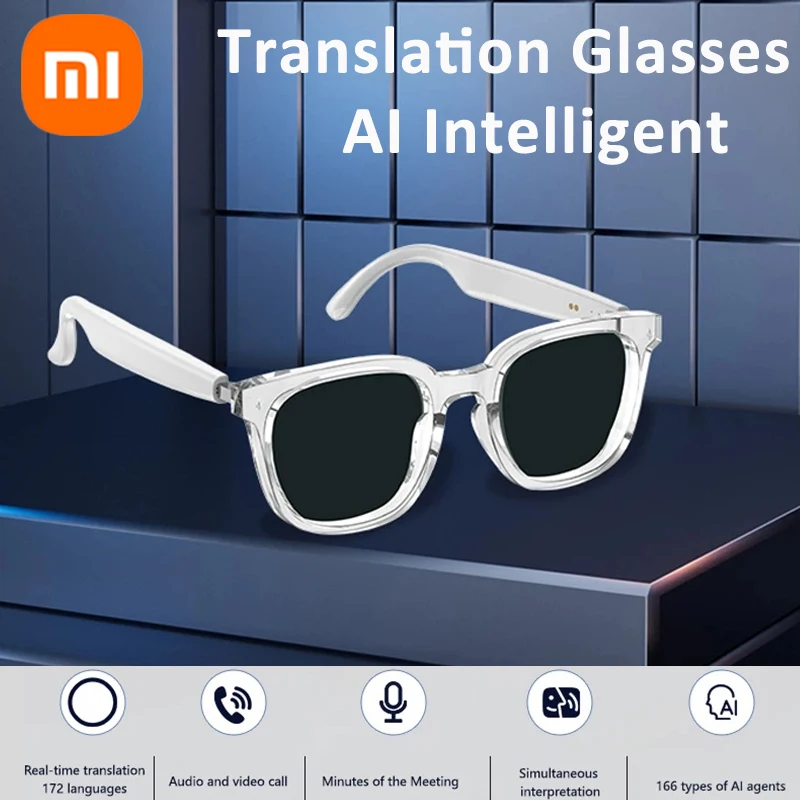 

Умные очки Xiaomi AI Bluetooth, беспроводной вызов, голосовой перевод, музыка, магнитная зарядка, солнцезащитные очки для езды на велосипеде и вождения, новинка