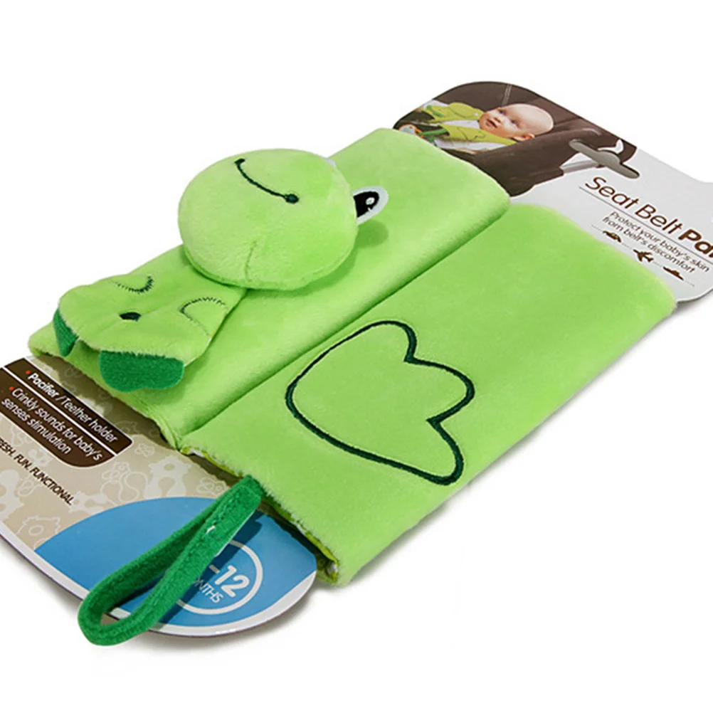 

Safety Stroller Sleeve Green Frog Cartoon Soft Shoulder Strap Cover Protector Pad for Harness
