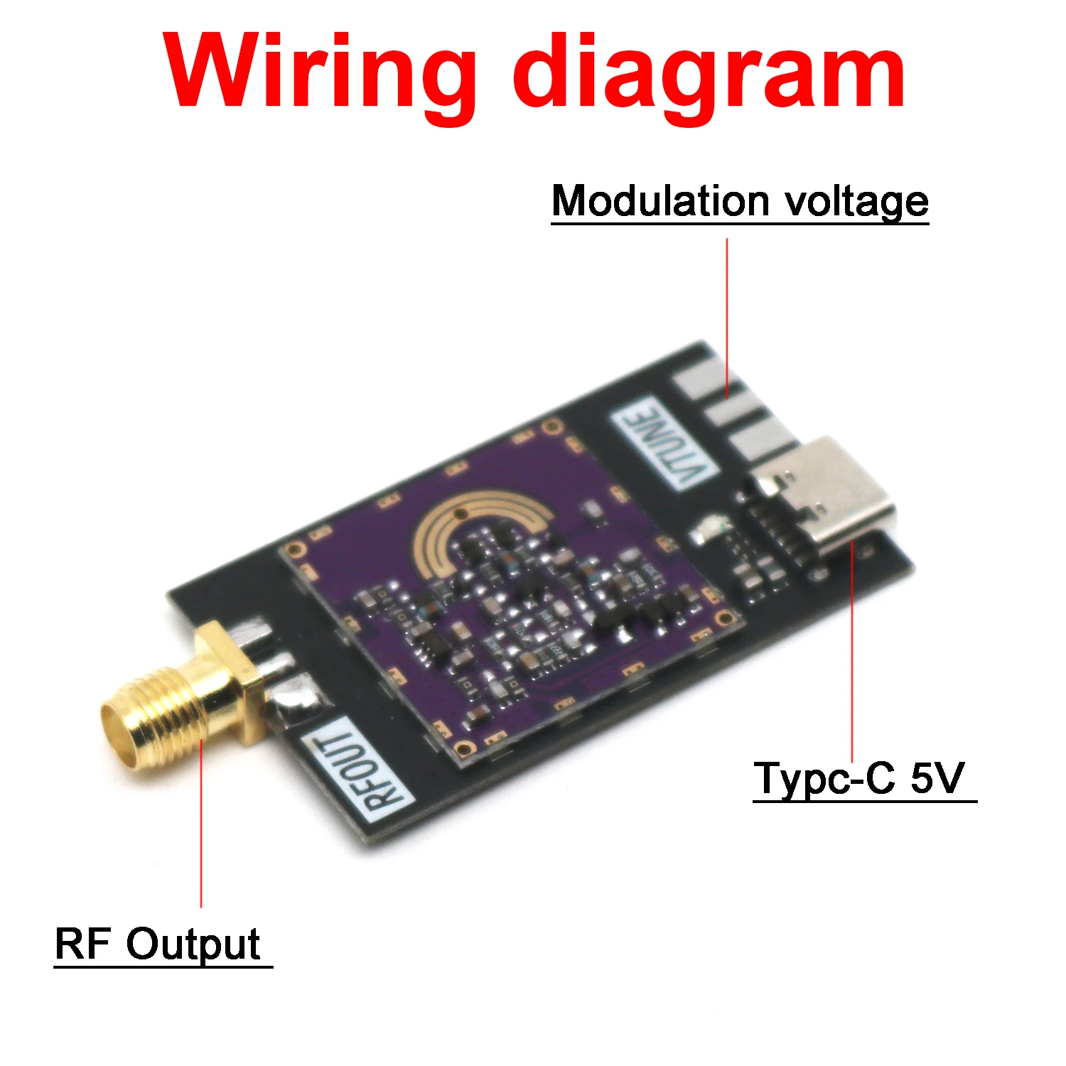 300M~1.2GHz Breedband VCO Demo Board RF Spanning Gecontroleerde Oscillatorsignaalbron 433Mhz 868Mhz 915Mhz VOOR Radiocommunicatie