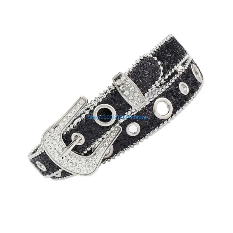 

400A Shinning Buckle Belt Woman Punk Girls Locomotive Belt for Jeans Skirt