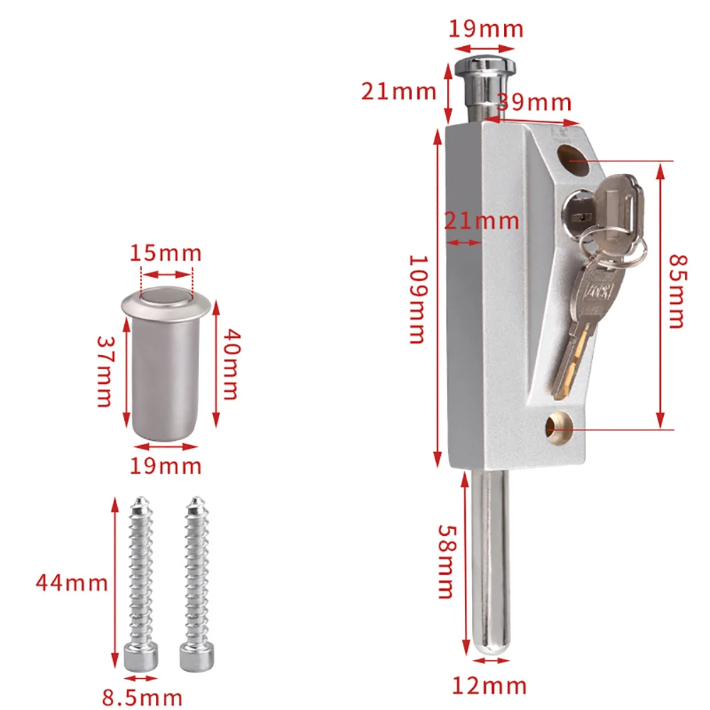 1Pcs Wooden Door Floor Lock Spring Bolt Lock Door Bolt Lock Floor Bolt Lock For Framed Door Automatic Revolving Door Lock Latch